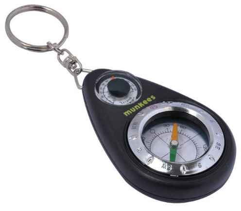 Munkees Keychain Compass with Thermometer